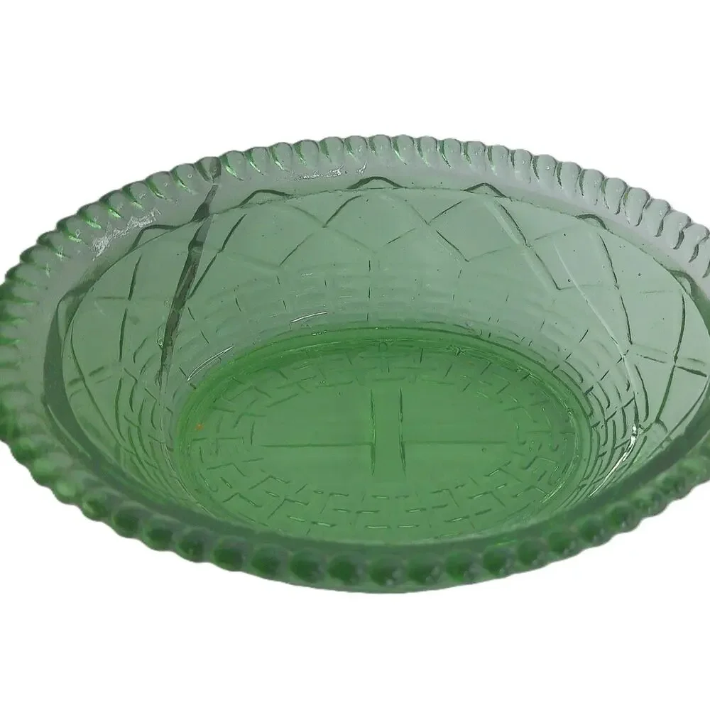 Vintage Westmoreland Green Glass Hen On Nest Candy Dish 5